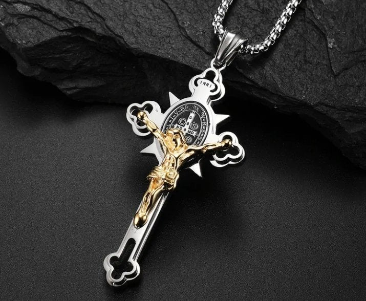 St. Benedict Crucifix Cross Pendant Necklace