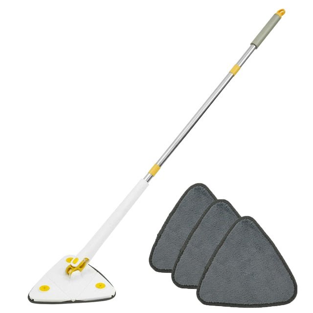 Telescopic Triangle Mop - 360° Rotatable Adjustable Cleaning Mop Extendable with Long Handle Hand