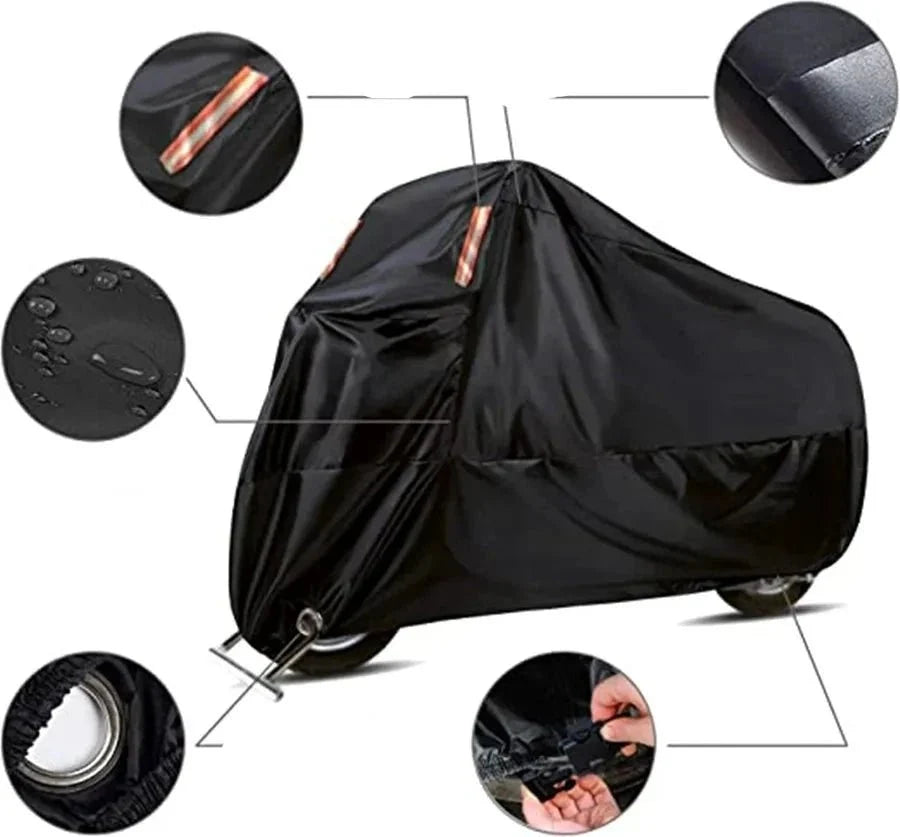Thick Oxford Waterproof Motorcycle Cover - Anti Dust Rain UV Indoor/ Outdoor Motorcycle Protector
