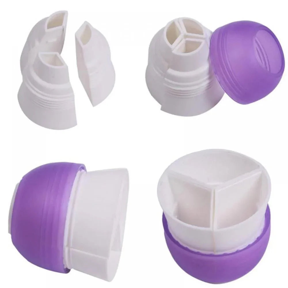 Tri-Color Piping Bag Coupler - 3-Chamber Icing Swirl Converter for Cakes and Cupcakes