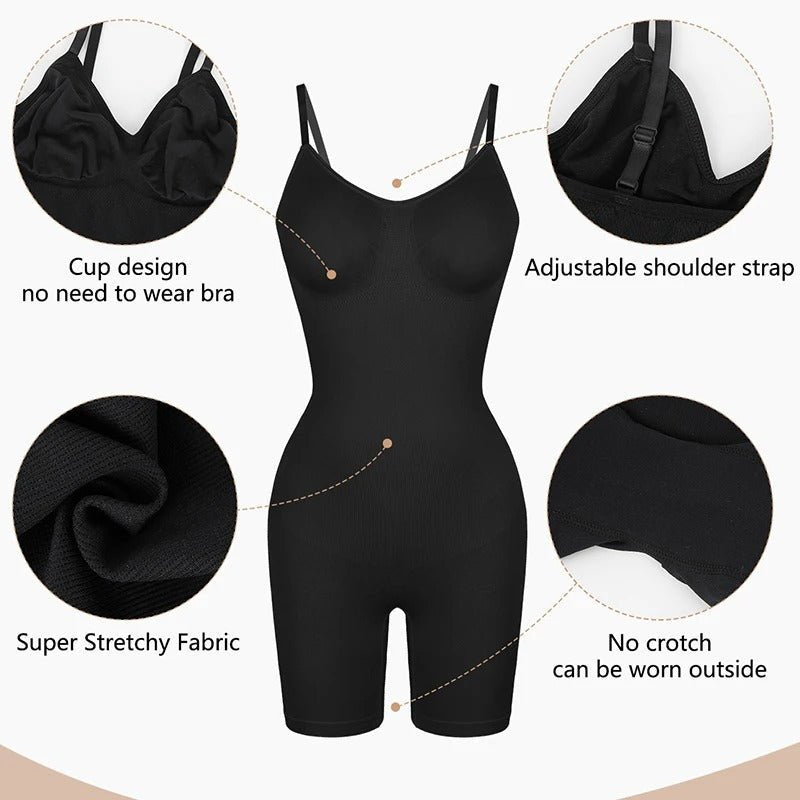 Tummy Control Bodysuit - Seamless Butt Lifter, Thigh Slimmer, Sculpting Underwear Body Shaper