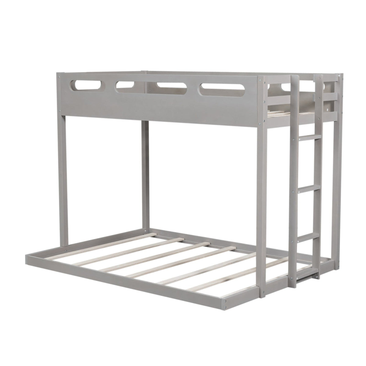 Twin over Full Bunk Bed with Built-in Ladder