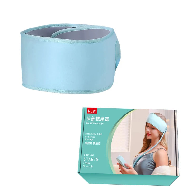 Electric Head Massager with Airbag Pressure – Full Scalp Relaxation, 360° Heat Therapy and Health Care Massage for Deep Stress Relief