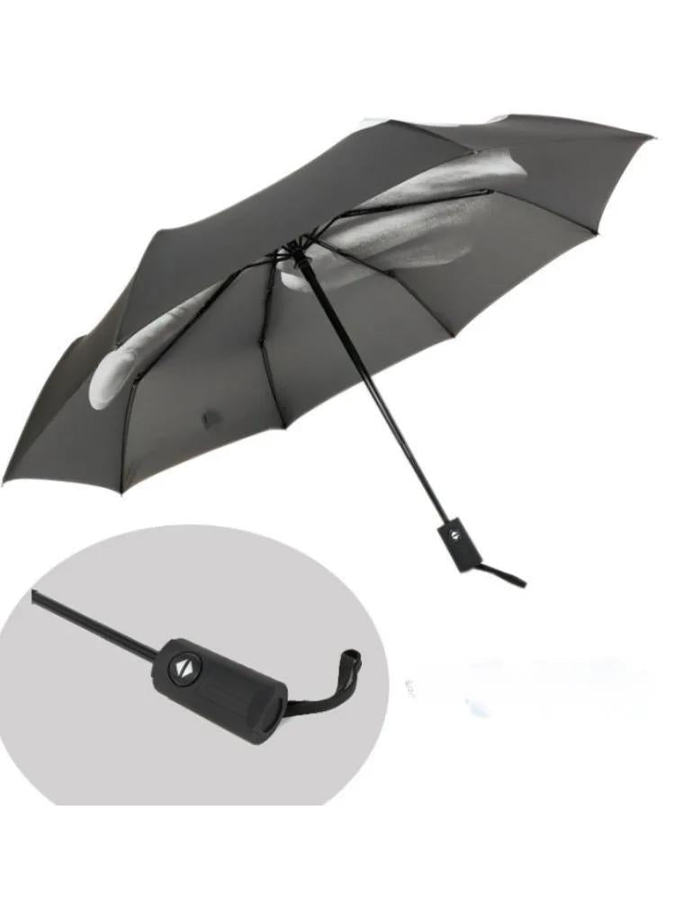 Windproof Folding Umbrella – Bold Middle Finger Design for Women & Men