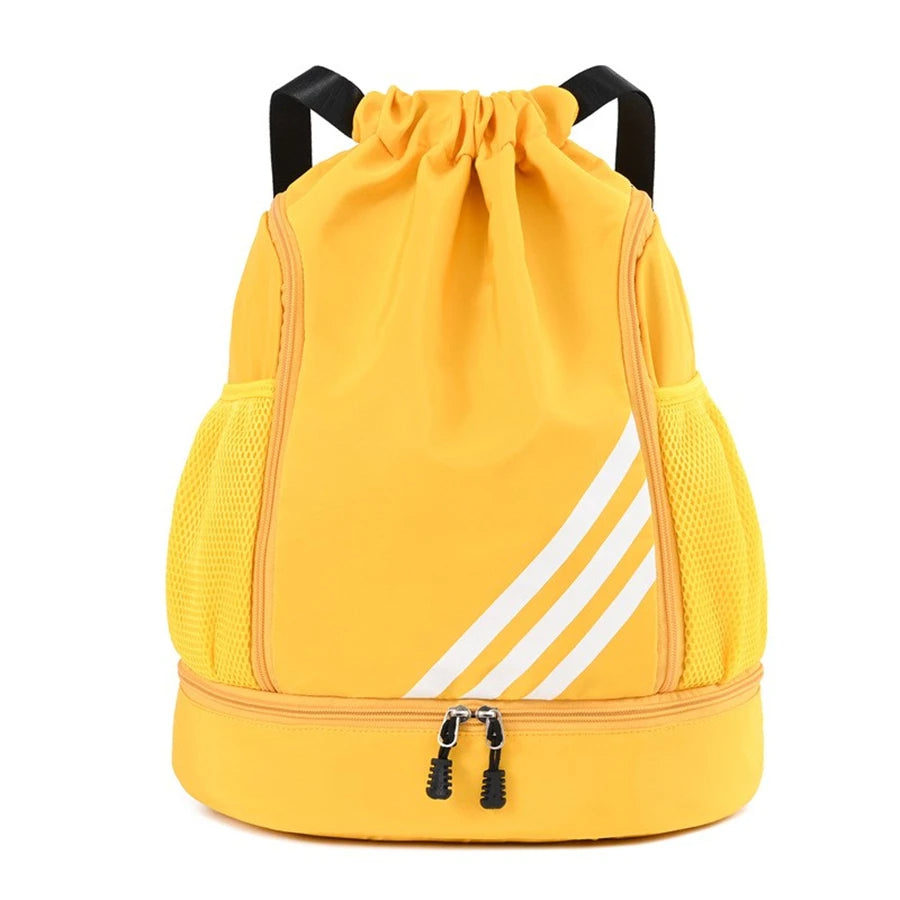 Basketball Sports Travel Backpack – Outdoor Waterproof Gym Bag with Ball Compartment for Swimming, Hiking, or Fitness Travel Use