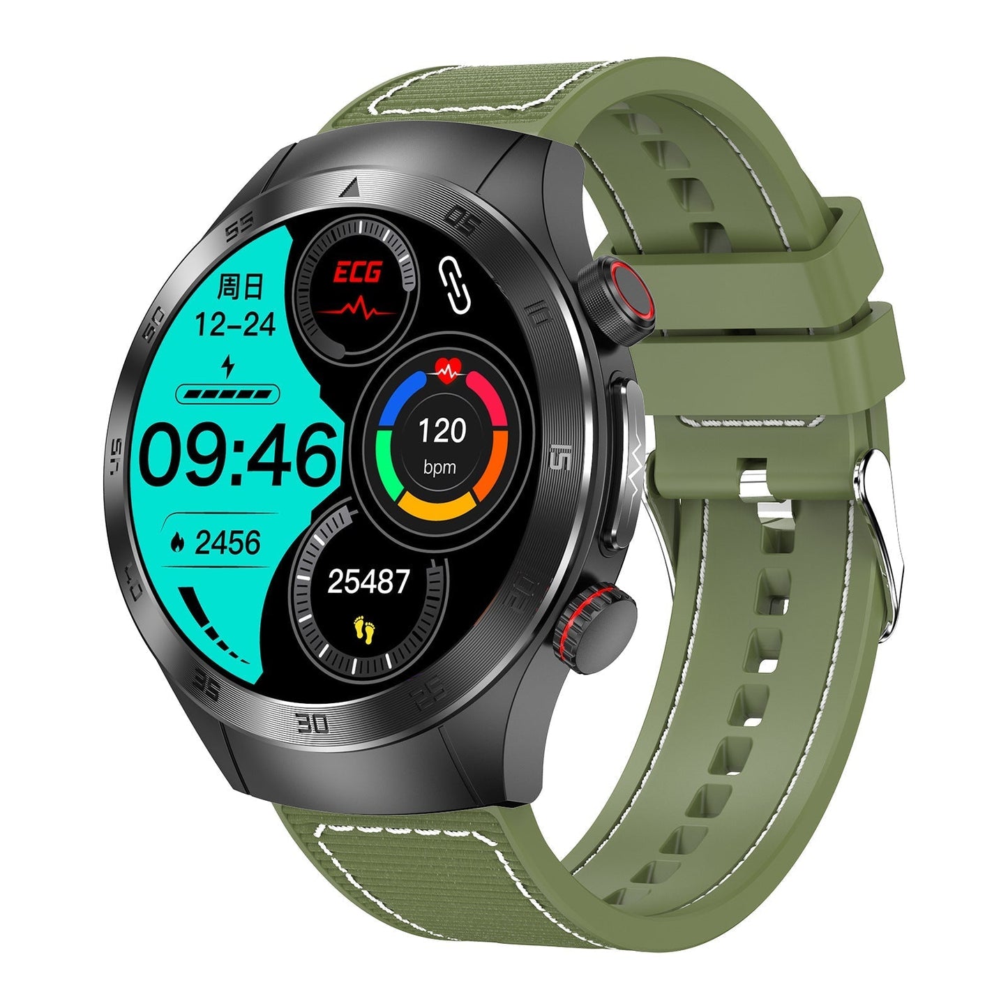 Laser Therapy Smart Watch ECG Blood Glucose Blood Oxygen Uric Acid Lipid Monitoring
