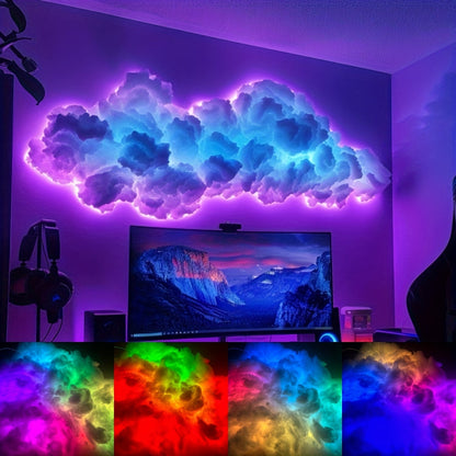Smart RGB Music Rhythm Cloud Light – Lamp with App Control, Voice Sync and Dreamy Ambience for Bedrooms, Parties or Gaming Rooms