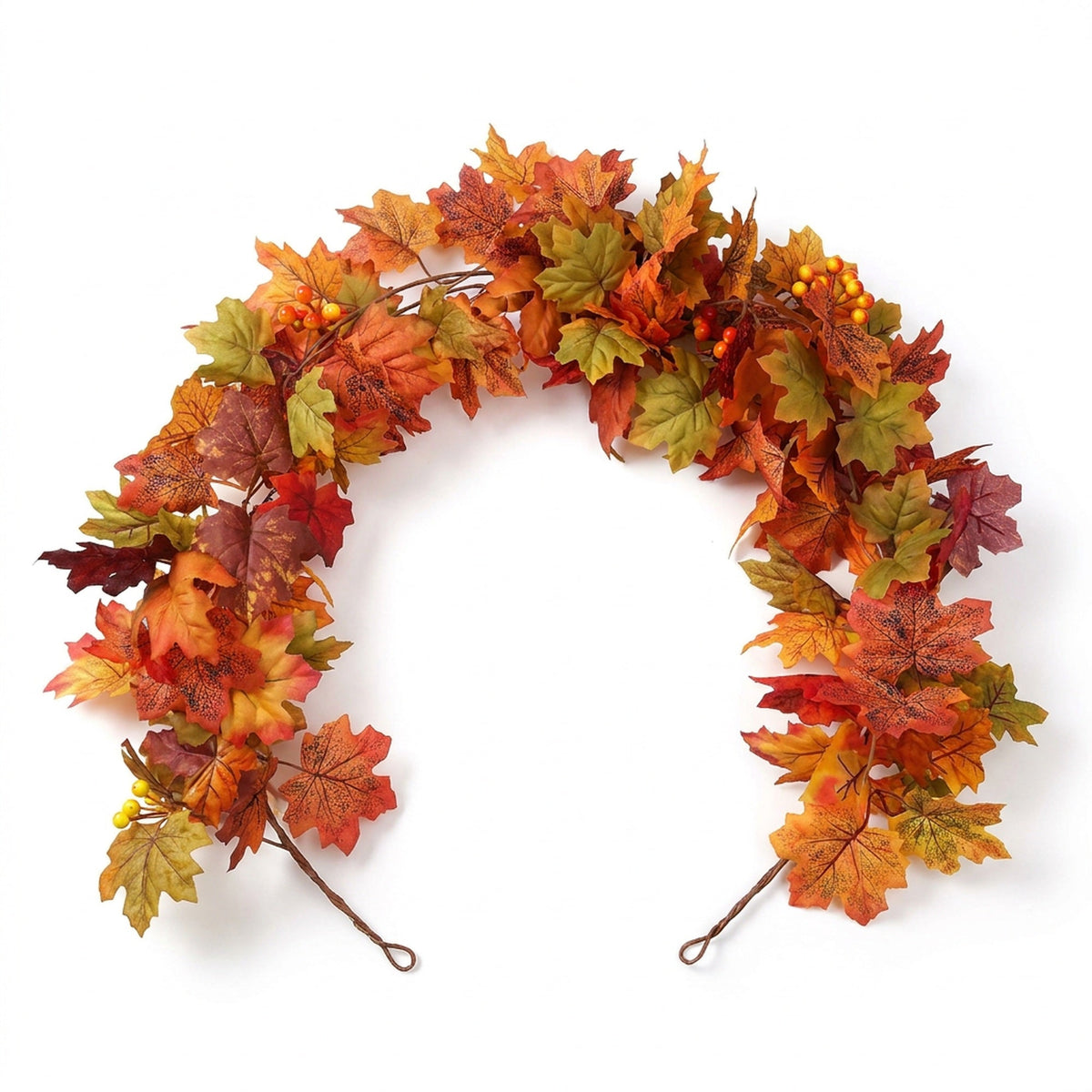 Autumn Maple Leaf Garland – 6.6 ft Artificial Fall Vine for Mantel, Staircase and Thanksgiving Table