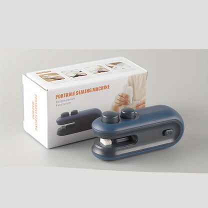 USB Rechargeable Mini Sealing Machine – 2-in-1 Heat Seal & Cut, Keeps Food Fresh Longer, Compact and Portable for Kitchen Use