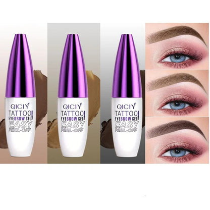 Lasting 3 Days Tattoo Eyebrow Gel – Easy Peel-Off, Smudge-Proof, Waterproof, Long-Wear Formula for Bold, Natural Brows Every Day