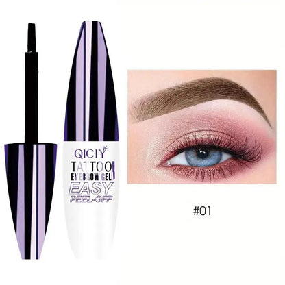 Lasting 3 Days Tattoo Eyebrow Gel – Easy Peel-Off, Smudge-Proof, Waterproof, Long-Wear Formula for Bold, Natural Brows Every Day