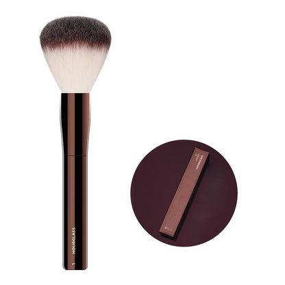 Professional Hourglass Makeup Brush Set – Retractable Eyeshadow, Foundation, Concealer, Powder & Eyeliner Brushes for Beauty Pros