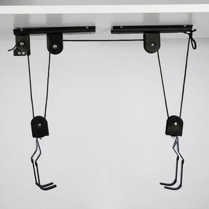 Ceiling-Mounted Bike Hoist – Heavy-Duty Pulley System for Garage Storage & Easy Lifting