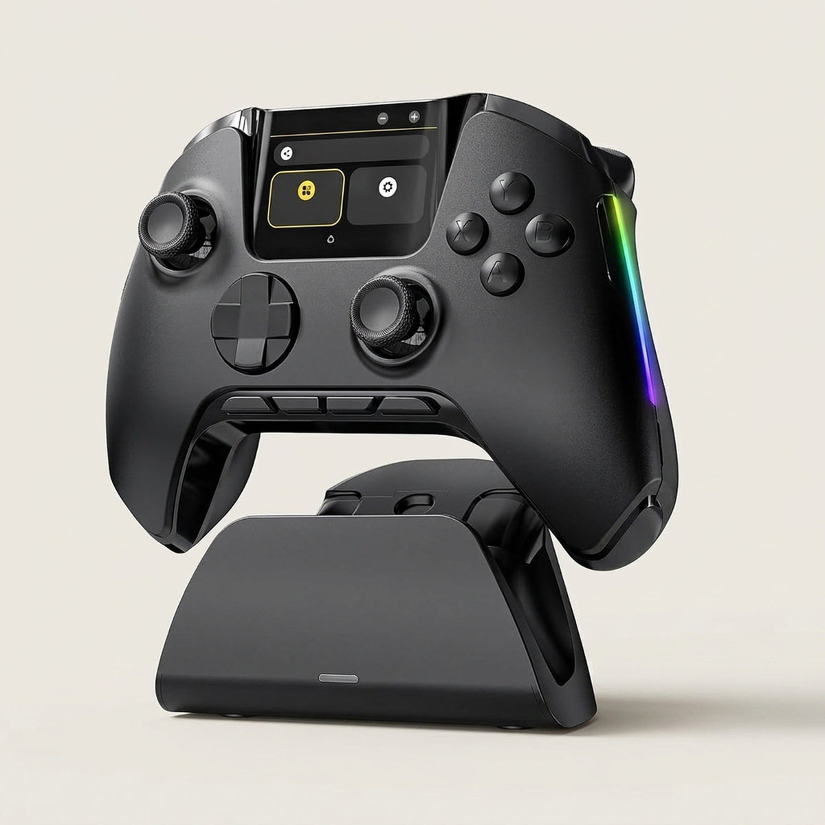 Wireless Gaming Controller V2 with Screen & Charging Dock – Hall Effect Sticks, RGB, for PC, Switch, iOS & Android (Not for Xbox/PS5)