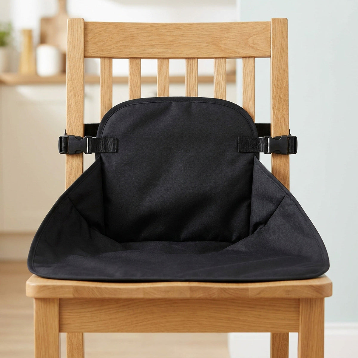 Portable Baby Dining Chair Harness – Washable Fabric Travel High Chair Seat with Safety Belt That Straps Around a Standard Dining Chair