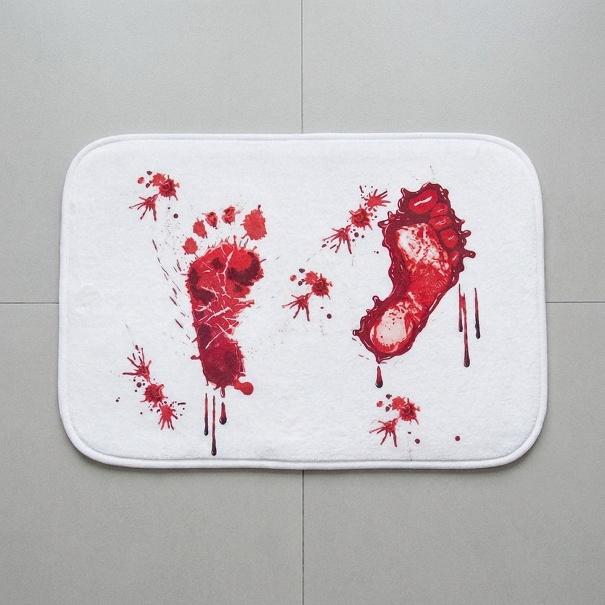Bloody Footprint Bath Mat - Halloween Shower Doormat