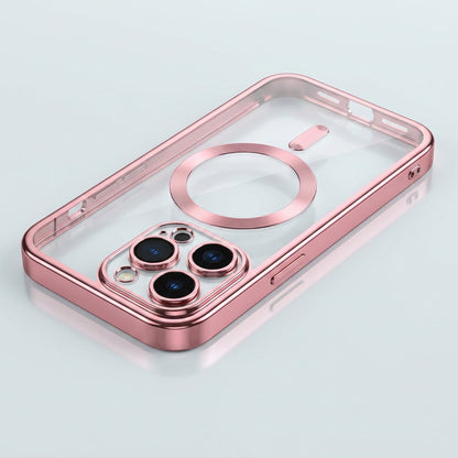 Magnetic Clear iPhone Case – Electroplated Bumper with Raised Camera Rings