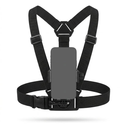 Mobile Phone Chest Mount Harness Strap Holder, Head Mount, Chest Mount