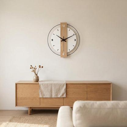 Nordic Minimalist Wall Clock – Modern Silent Living Room Clock for Home, Restaurant & Interior Aesthetic Decor