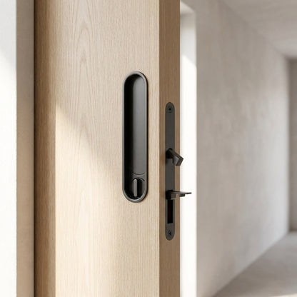Latest Pocket Door Sliding Lock – Invisible Interior Hardware with Smooth Entry Hook, Durable Fittings for Bathroom Privacy and Modern Home Styling