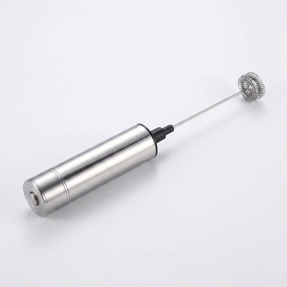 Electric Stainless Frother - Handheld Electric Mixer Foam Whisk Maker for Milk and Coffee