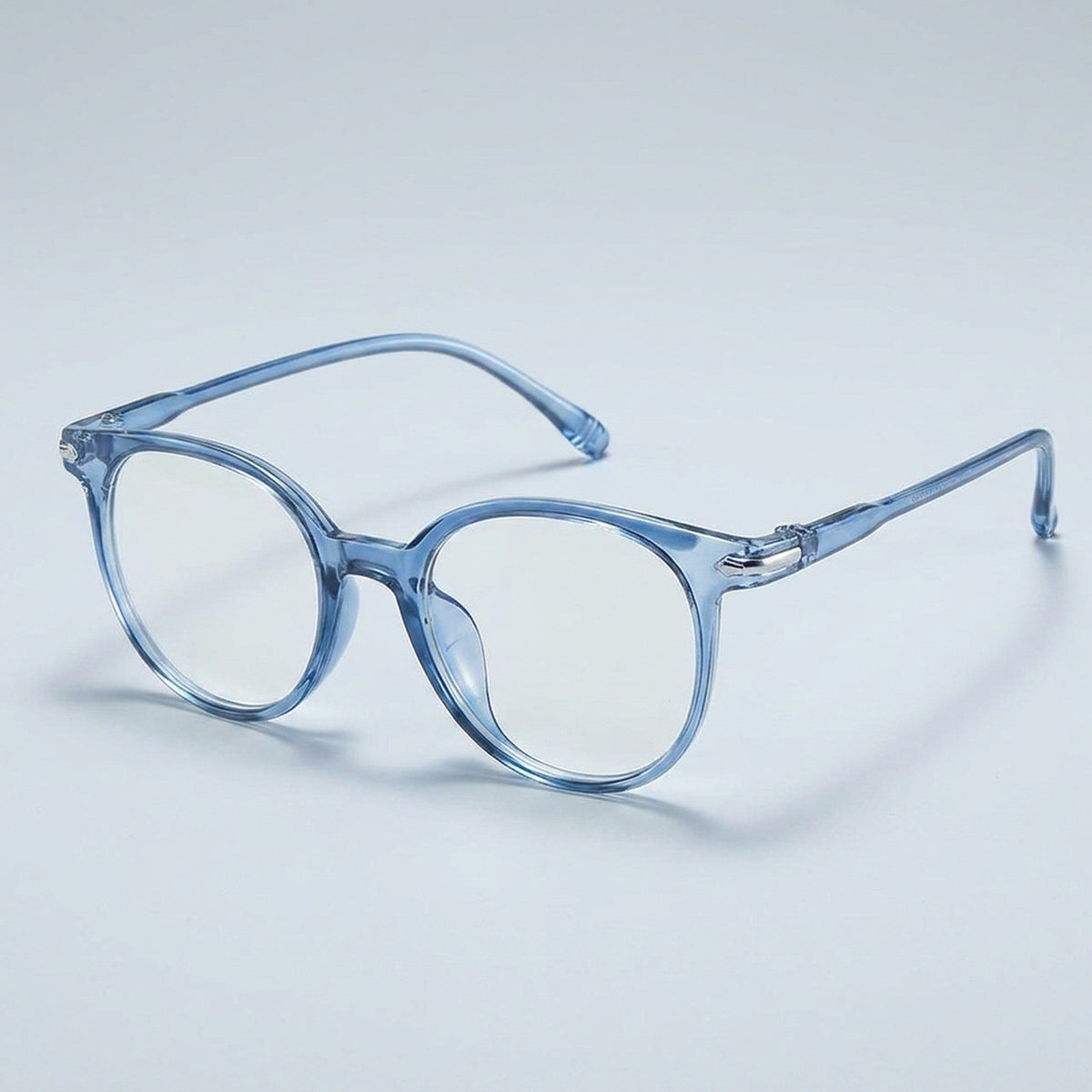 Transparent Anti Blue Light Computer Glasses Round for Women