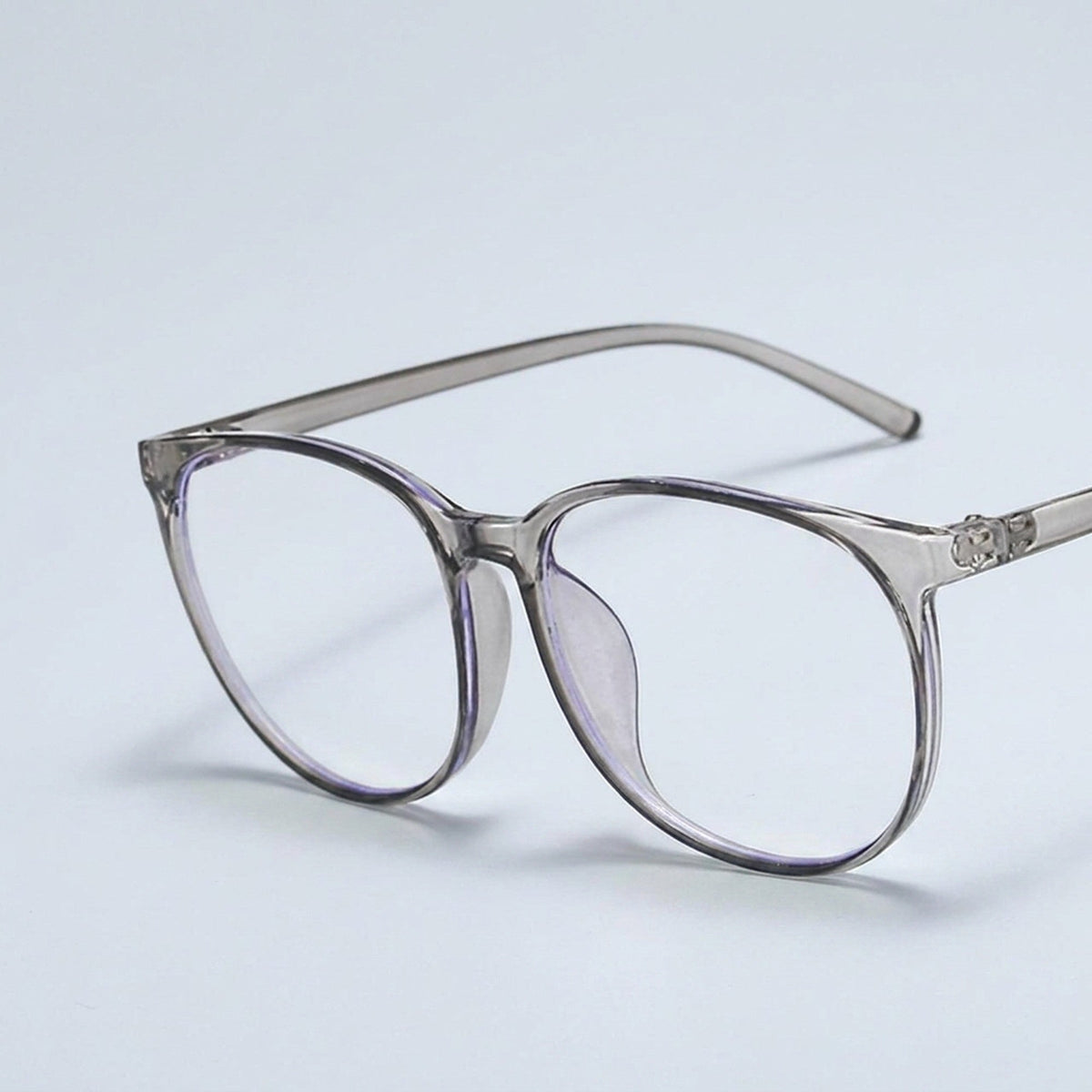 Transparent Anti Blue Light Computer Glasses Round for Women