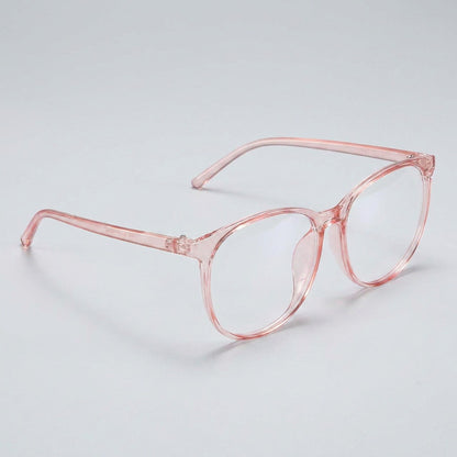 Transparent Anti Blue Light Computer Glasses Round for Women