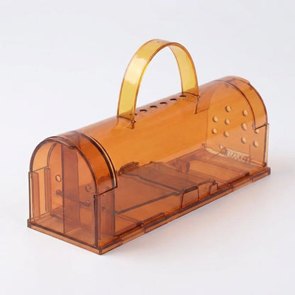 Reusable Humane Mouse Trap – Transparent Self-Locking Mousetrap for Indoor and Outdoor Rodent Control