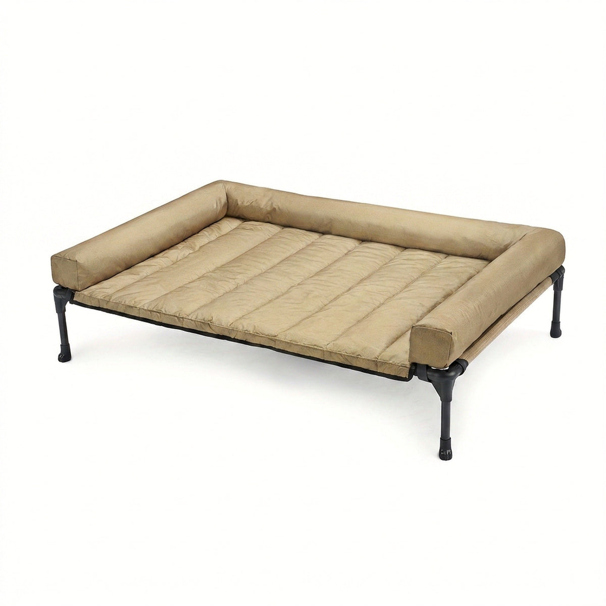 Raised Breathable Cooling Elevated Dog Bed with Pillow-Top – Mesh Bolster Pet Cot for Indoor/Outdoor Summer Comfort & Joint Support