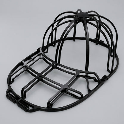 Baseball Cap Washer Cage - Rigid Hat Frame plus Mesh Wash Bag, Holds a Cap's Shape in the Washing Machine or Dishwasher
