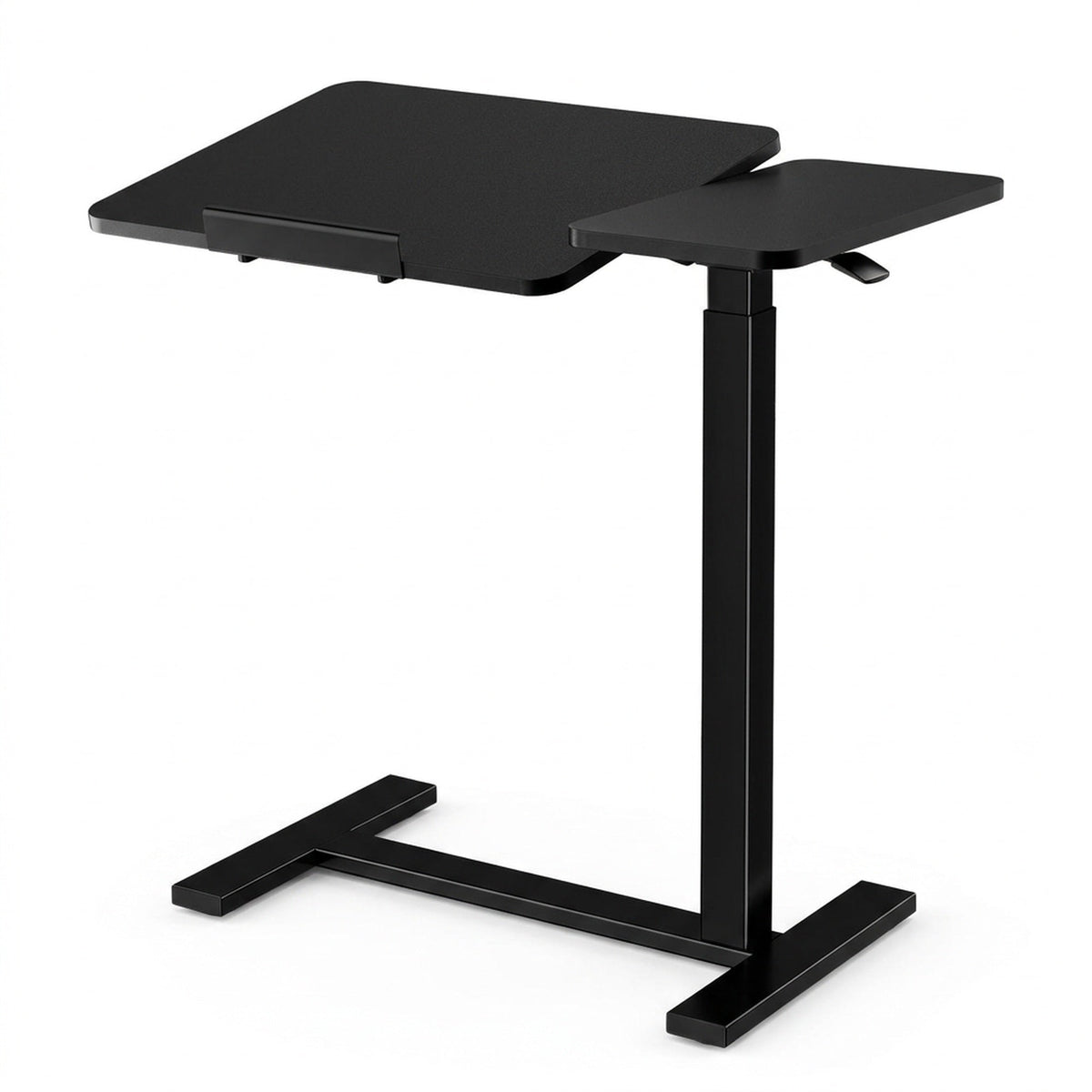 Adjustable Bedside Rolling Laptop Desk – Mobile Overbed Table with Flip Tilt Top, Wheels & Height Control for Home or Bedroom Office