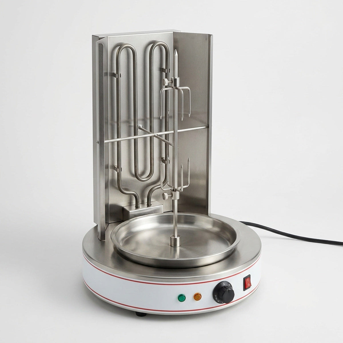 Electric Vertical Broiler - Countertop Shawarma, Gyro & Kebab Machine, Stainless Steel Rotisserie