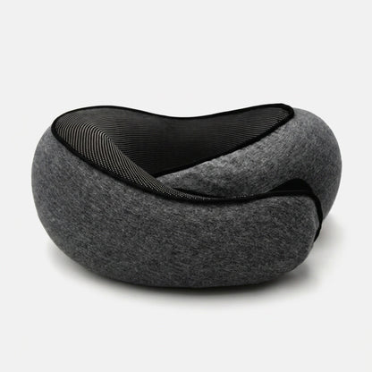 Snail Style Memory Foam Travel Curved Neck Pillow - U-shaped, Portable, Adjustable Support Neck Brace Pillow