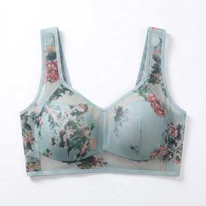 Ice Silk Lace Comfort Bra - Comfortable No Underwire Bras