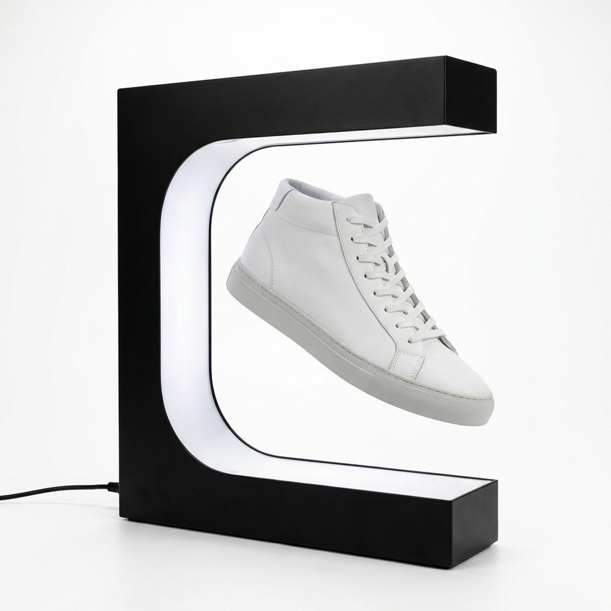 Levitating Shoe Display Stand - Magnetic Levitation Shoe Stand with LED Light