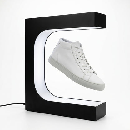 Levitating Shoe Display Stand - Magnetic Levitation Shoe Stand with LED Light
