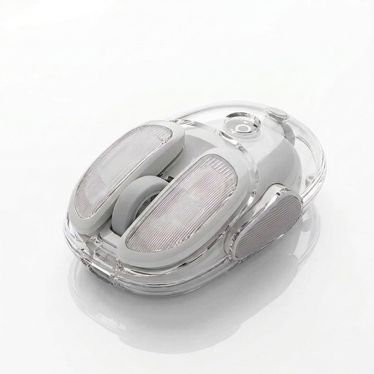 Transparent Wireless Mouse – Silent Click, Bluetooth + 2.4G Dual-Mode, Rechargeable, RGB