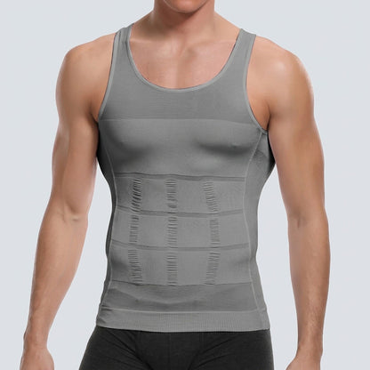 Men’s Compression Body Shaper Tank Top – Slimming Vest with Firm Control for Fitness, Posture Support, and Everyday Wear