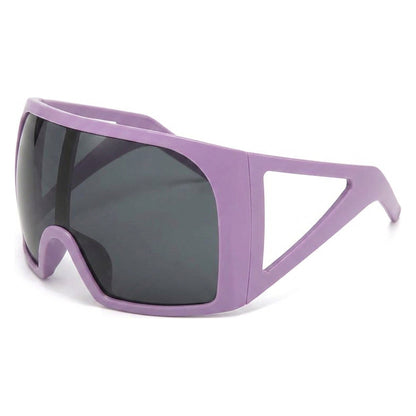 Oversized Punk Shield Sunglasses – Bold Luxury Steampunk Goggles for Women & Men with UV400 Protection, Big Frame 2025 Trendy Style