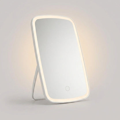 Touch-Sensitive Portable Makeup Mirror - With LED Brightness, Adjustable and USB Rechargeable