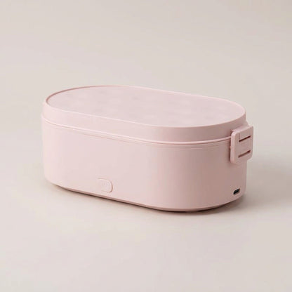 USB Heated Lunch Box – Portable Electric Food Warmer for Car & Office, 2 Stainless Steel Bowls
