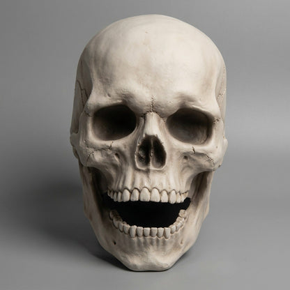 Movable Mouth Skull Mask - Halloween Full Head Skeleton Mask