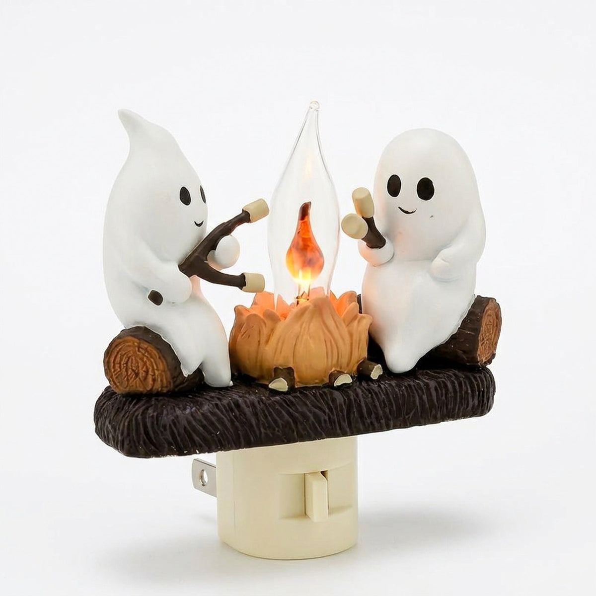 Ghost Campfire Flickering Night Light - Halloween Ghost Bonfire Night Light