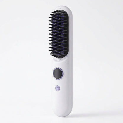 Cordless Heated Straightening Brush – Rechargeable, Nine Heat Settings, Travel Size