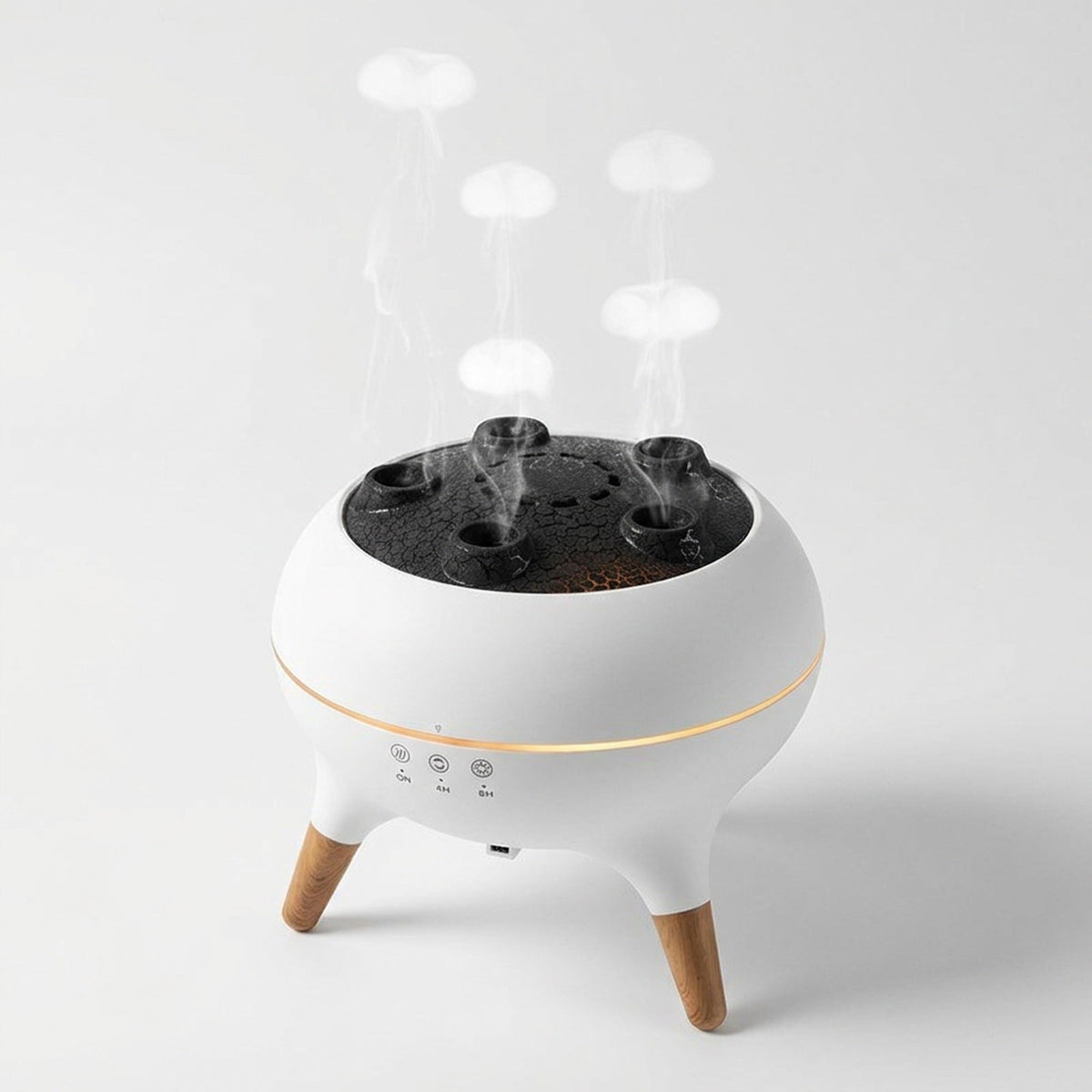 Jellyfish and Flame Model Aromatherapy Humidifier with Night Light – Soothing Atmosphere Lamp for Home & Office Relaxation