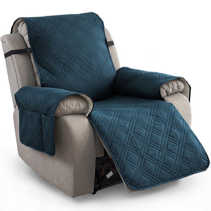 Waterproof Non-Slip Recliner Cover – One-Piece Chair Protector with Side Pockets