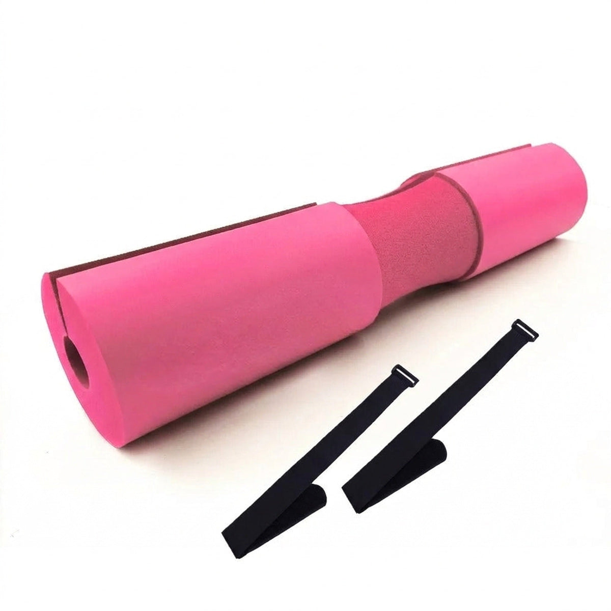 Barbell Pad for Squats and Hip Thrusts - Foam Neck and Shoulder Sleeve with Two Straps