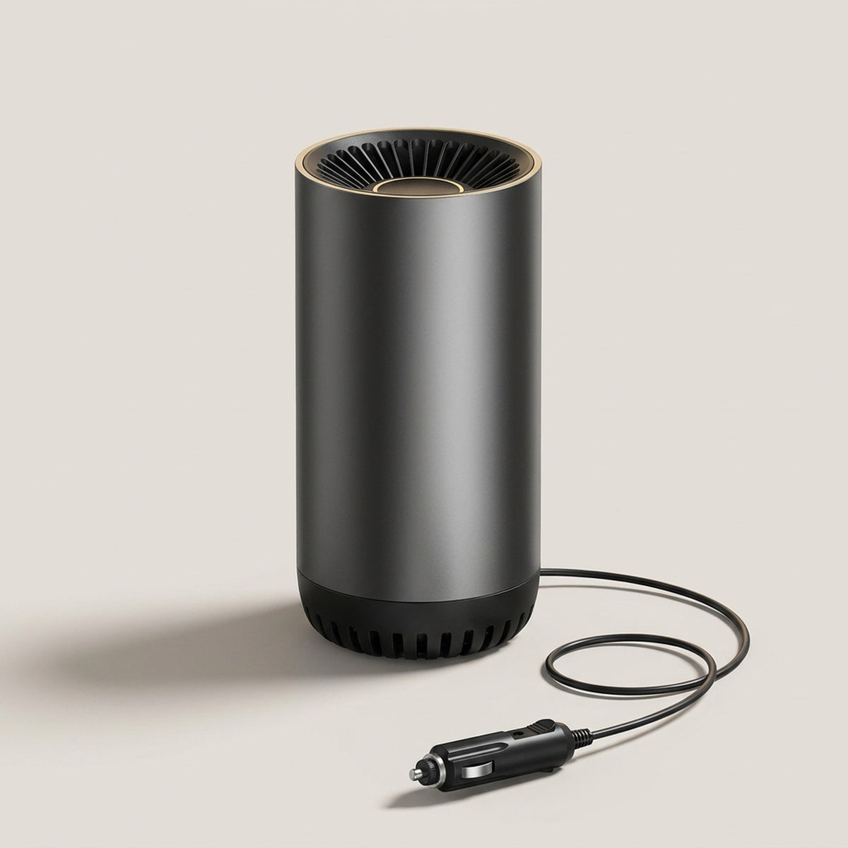 Portable Car Heater & Defroster - 12V Plug-In Cup Holder Heater and Fan with Suction Mount