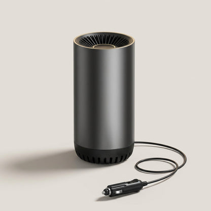 Portable Car Heater & Defroster - 12V Plug-In Cup Holder Heater and Fan with Suction Mount